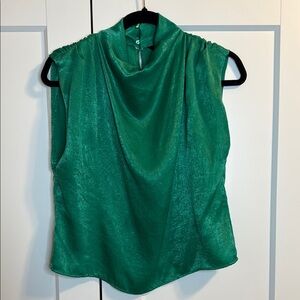 Zara Green Sleeveless Blouse